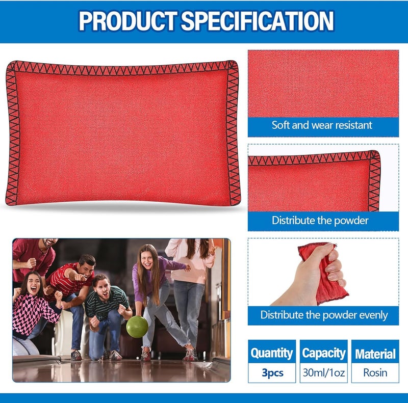 Simgoing Bowling Rosin Grip Bag Bowling Accessories Kit Grip Sack Powder Bag for Drying Hand for Golf Tennis Lifting Rock Climbing Gymnastics - Image 2